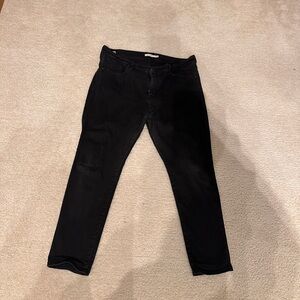 Levi's 311 Black Denim Skinny Jeans with Subtle Fading